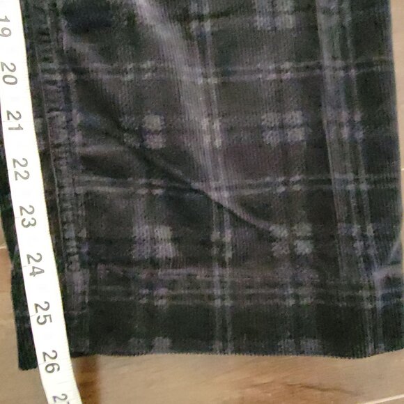 Anthropologies Maeve Colette Cropped Wide Leg Corduroy Pants Womens 24 Plaid - Picture 7 of 8